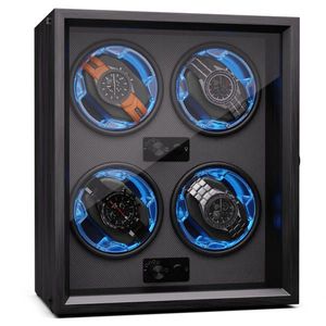 Klarstein Brienz 4, cutie de întors ceasuri, 4 ceasuri, 4 moduri, aspect de lemn, lumină interioară albastră imagine