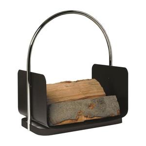 Coș metalic cu mâner, pentru lemne 50x41 cm antracit imagine