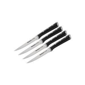 SET 4x cuțit din oțel inoxidabil pentru friptură Tefal ICE FORCE 11 cm crom/negru imagine