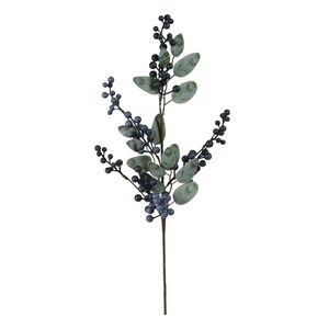 Ramura decorativa Berries Blue 65 cm imagine