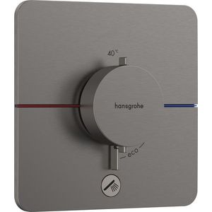 Baterie dus termostatata Hansgrohe ShowerSelect Comfort Q cu montaj incastrat necesita corp ingropat negru periat imagine