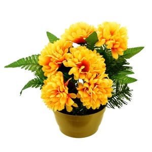 Decorațiune de toamnă cu crizanteme artificiale 23 x 22 cm, žlutá imagine