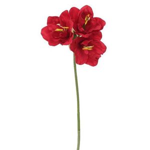 Amaryllis artificial, roșu închis, 54 cm imagine