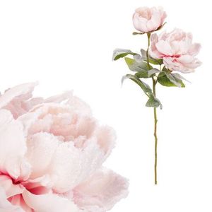 Bujor artificial, 2 flori, roz imagine