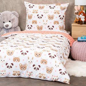 Lenjerie de pat pentru copii 4Home Cute animals, 140 x 200 cm, 70 x 90 cm imagine