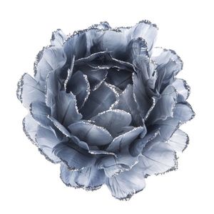 Floare suspendabilă din pene gri - albastru, 8 cm imagine