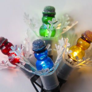 Instalație luminoasă Astra LED mini Om de zăpadă colorată, 20 beculețe imagine