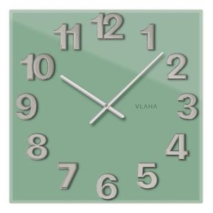 Ceas de perete Vlaha VCT1109 din sticlă 40 x 40 cm, verde imagine