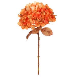 Floare artificială Hortensie portocaliu, 17 x 34 cm imagine