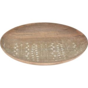 Tavă decorativă de servire lemn de mango Tamala, 30 x 2 cm imagine