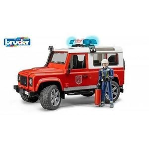 Mașină Pompieri Bruder Land Rover cu pompier, 28 x 13, 8 x 15, 3 cm imagine