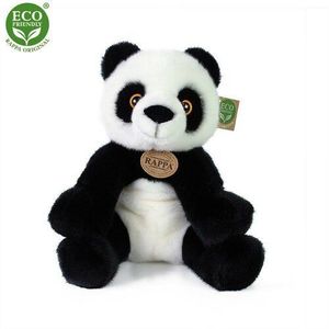 Panda din pluș Rappa, alb-negru, 27 cm imagine