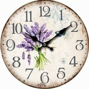 Ceas de perete Lavender, diam. 34 cm, lemn imagine