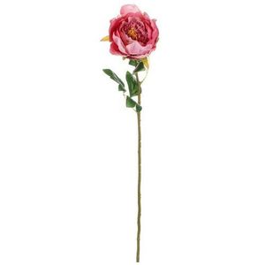 Floare artificială Bujor roz, 11 x 70 x 11 cm imagine