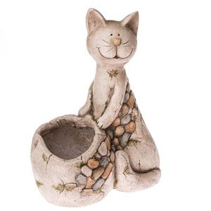 Mască de ghiveci din ceramică Pisica, 21, 5 x 43 x 32, 5 cm imagine