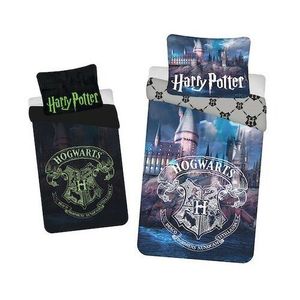 Lenjerie bumbac Harry Potter HP054, luminoasă, 140 x 200 cm, 70 x 90 cm imagine