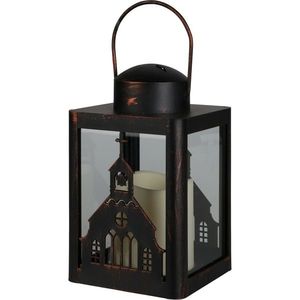 Felinar cu LED Church negru, 10 x 16 cm imagine