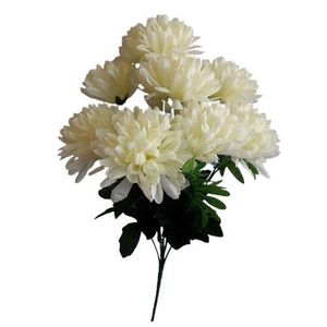 Buchet artificial de Crizanteme, crem, înălțime 58 cm imagine