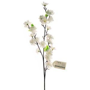 Floare artificială Sakura, 3 muguri, în. 66 cm, albă imagine