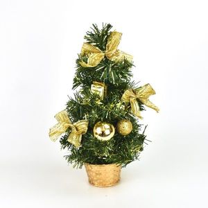 Brăduț decorat de Crăciun Lisa auriu, 30 cm imagine