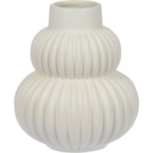 Vază ceramică Circulo alb, 13, 5 x 15, 5 cm imagine