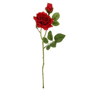 Floare artificială Trandafir roșu, 46 cm imagine