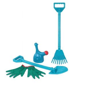 Set unelte pentru grădină pentru copii Rappa cu mănuși, 4 buc. imagine
