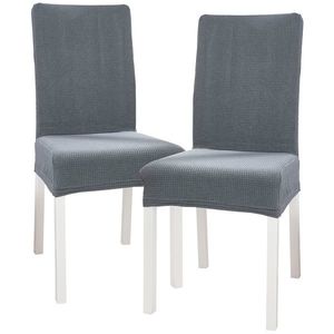 Husă multielastică 4Home, de scaun Magic clean gri deschis, 45 - 50 cm, set 2 buc. imagine
