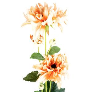 Floare artificială Dalia, în. 75 cm, portocaliu imagine