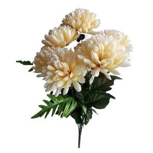 Buchet artificial de Crizanteme, piersică, înălțime 58 cm imagine