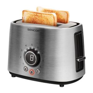 Prăjitor de pâine cu două fante și funcție de încălzire 1000W/230V argintie Sencor imagine