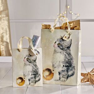 2 Pungi pentru cadouri Pisică imagine