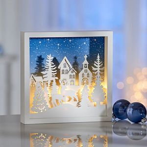Decoratiune din lemn cu LED imagine