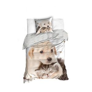 Lenjerie de pat Labrador cu pisicuta imagine