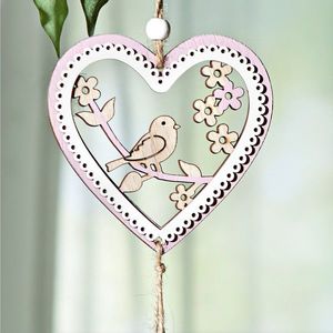 Decoratiune în formă de inimă cu pasăre imagine