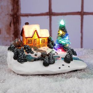 Casă de Crăciun cu LED peisaj de iarnă imagine