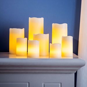 8 Lumânări LED din ceară naturală imagine