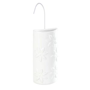 Umidificator cu agatare pe calorifer, Wenko, Flowers, 9 x 4 x 9 cm, ceramica, alb imagine