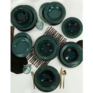 Serviciu de masa, Keramika, 275KRM1668, Ceramica, Verde inchis imagine