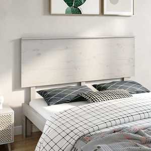 vidaXL Tăblie de pat, alb, 164x6x82, 5 cm, lemn masiv de pin imagine