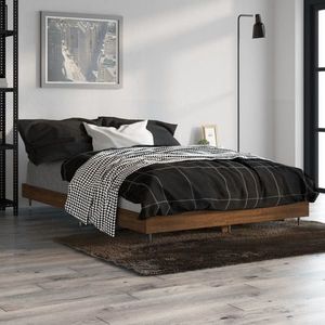 vidaXL Cadru de pat, stejar maro, 120x190 cm, lemn prelucrat imagine
