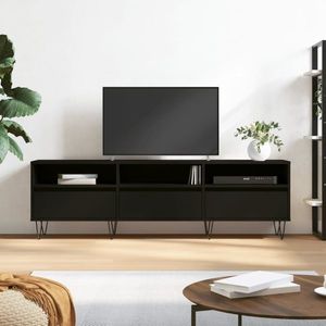 vidaXL Comodă TV, negru, 150x30x44, 5 cm, lemn prelucrat imagine