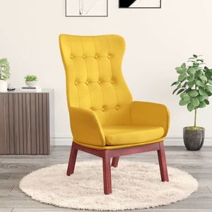 vidaXL Scaun de relaxare, galben muștar, material textil imagine