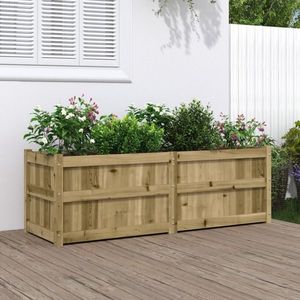 vidaXL Jardinieră de grădină, 150x50x50 cm, lemn de pin impregnat imagine