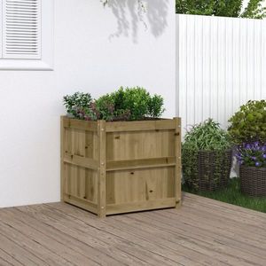 vidaXL Jardinieră de grădină, 60x60x60 cm, lemn de pin impregnat imagine
