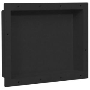 vidaXL Nișă de duș, negru mat, 41x51x10 cm imagine