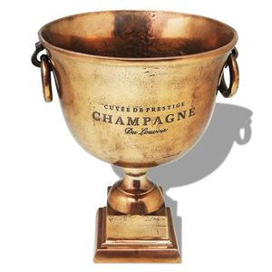 vidaXL Frapieră pentru șampanie, model cupă trofeu, maro imagine