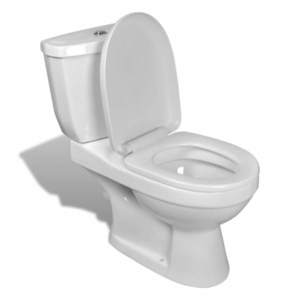 vidaXL Toaletă cu rezervor, alb imagine