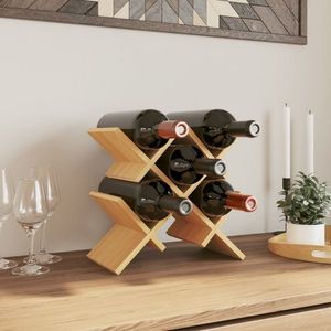 vidaXL Raft de vin, pentru 5 sticle, 41x15x25 cm, bambus imagine