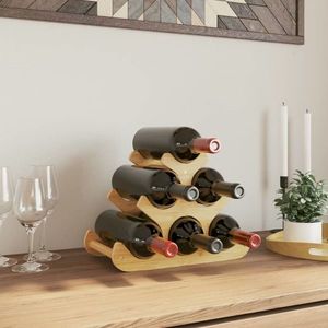 vidaXL Raft de vin, pentru 6 sticle, 35x18x25, 5 cm, bambus imagine